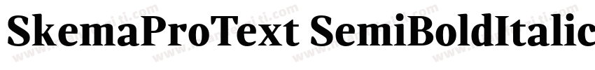 SkemaProText SemiBoldItalic字体转换